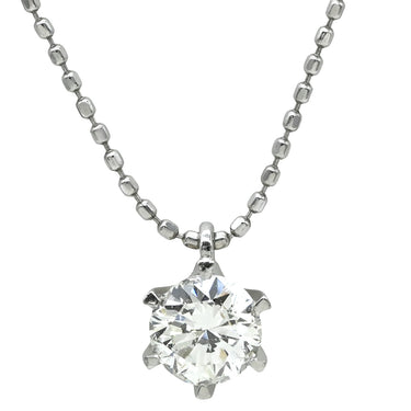 ノンブランド NON BRAND ダイヤモンド 0.547ct ペンダント プラチナシルバー Pt900 ダイヤモンド PT850(チェーン) ネックレス 1粒 1石 ラウンドブリリアントカット ボールチェーン