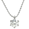 ノンブランド NON BRAND ダイヤモンド 0.547ct ペンダント プラチナシルバー Pt900 ダイヤモンド PT850(チェーン) ネックレス 1粒 1石 ラウンドブリリアントカット ボールチェーン