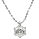 ノンブランド NON BRAND ダイヤモンド 0.547ct ペンダント プラチナシルバー Pt900 ダイヤモンド PT850(チェーン) ネックレス 1粒 1石 ラウンドブリリアントカット ボールチェーン