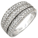 ノンブランド NON BRAND パヴェダイヤ 0.60ct リング ホワイトゴールド K18WG ダイヤモンド リング 指輪 K18WG Au750 18K 18金 3ライン 3連 ワイドリング 12.5号