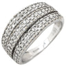 ノンブランド NON BRAND パヴェダイヤ 0.60ct リング ホワイトゴールド K18WG ダイヤモンド リング 指輪 K18WG Au750 18K 18金 3ライン 3連 ワイドリング 12.5号