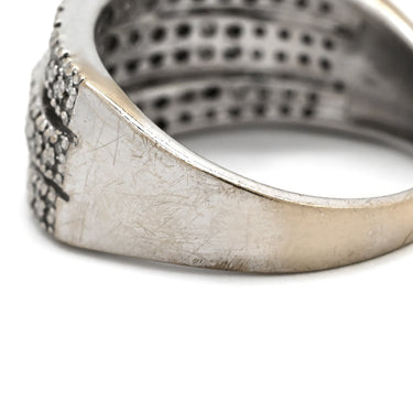 ノンブランド NON BRAND パヴェダイヤ 0.60ct リング ホワイトゴールド K18WG ダイヤモンド リング 指輪 K18WG Au750 18K 18金 3ライン 3連 ワイドリング 12.5号