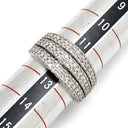 ノンブランド NON BRAND パヴェダイヤ 0.60ct リング ホワイトゴールド K18WG ダイヤモンド リング 指輪 K18WG Au750 18K 18金 3ライン 3連 ワイドリング 12.5号