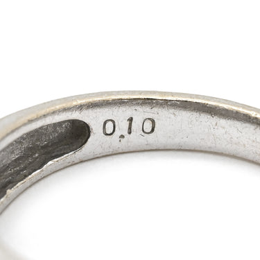 ノンブランド NON BRAND ダイヤモンド 0.10ct デザインリング ホワイトゴールド K18WG ダイヤモンド リング 指輪 18K 750 WG 1粒 1石 10.5号