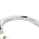 ノンブランド NON BRAND グリーンダイヤモンド フラワーモチーフ ホワイトゴールド K18WG ダイヤモンド リング 指輪 緑 18K 750 WG 名前刻印入り 4.5号