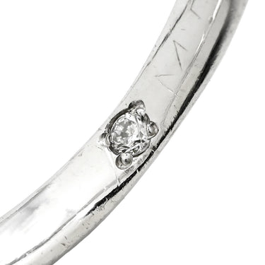 ノンブランド NON BRAND グリーンダイヤモンド フラワーモチーフ ホワイトゴールド K18WG ダイヤモンド リング 指輪 緑 18K 750 WG 名前刻印入り 4.5号