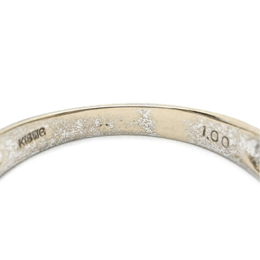 ノンブランド NON BRAND パヴェダイヤ 一文字リング ホワイトゴールド K18WG ダイヤモンド リング 指輪 18K 750 WG 3列 ラウンドブリリアント 13号