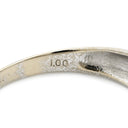 ノンブランド NON BRAND パヴェダイヤ 一文字リング ホワイトゴールド K18WG ダイヤモンド リング 指輪 18K 750 WG 3列 ラウンドブリリアント 13号