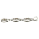 ノンブランド NON BRAND ダイヤ 1.15ct ネックレストップ ホワイトゴールド K18WG ダイヤモンド ペンダントトップ Au750 18K WG ブラウンダイヤ 3モチーフ連結デザイン ドロップ
