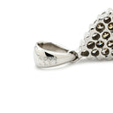 ノンブランド NON BRAND ダイヤ 1.15ct ネックレストップ ホワイトゴールド K18WG ダイヤモンド ペンダントトップ Au750 18K WG ブラウンダイヤ 3モチーフ連結デザイン ドロップ