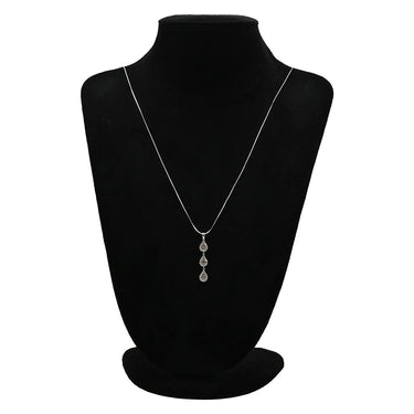 ノンブランド NON BRAND ダイヤ 1.15ct ネックレストップ ホワイトゴールド K18WG ダイヤモンド ペンダントトップ Au750 18K WG ブラウンダイヤ 3モチーフ連結デザイン ドロップ