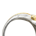 ノンブランド NON BRAND ダイヤモンド 0.27ct デザインリング イエローゴールド×プラチナシルバー K18YG Pt900 ダイヤモンド リング 指輪 18K 750 YG プラチナ900 コンビ ツイスト ウエーブ 11号
