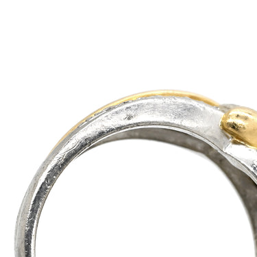 ノンブランド NON BRAND ダイヤモンド 0.27ct デザインリング イエローゴールド×プラチナシルバー K18YG Pt900 ダイヤモンド リング 指輪 18K 750 YG プラチナ900 コンビ ツイスト ウエーブ 11号