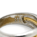 ノンブランド NON BRAND ダイヤモンド 0.27ct デザインリング イエローゴールド×プラチナシルバー K18YG Pt900 ダイヤモンド リング 指輪 18K 750 YG プラチナ900 コンビ ツイスト ウエーブ 11号