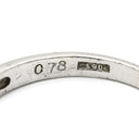 ノンブランド NON BRAND 一文字 ダイヤモンド プラチナシルバー Pt900 ダイヤモンド リング 指輪 プラチナ Pt900 5P 5石 5粒 エンゲージ ブライダル スクエア 14.5号
