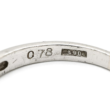 ノンブランド NON BRAND 一文字 ダイヤモンド プラチナシルバー Pt900 ダイヤモンド リング 指輪 プラチナ Pt900 5P 5石 5粒 エンゲージ ブライダル スクエア 14.5号