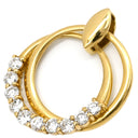 ノンブランド NON BRAND ダイヤモンド デザイン ネックレストップ イエローゴールド K18YG ダイヤモンド ペンダントトップ 18K 750 YG 10P 10石 2連 スウィング