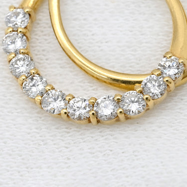 ノンブランド NON BRAND ダイヤモンド デザイン ネックレストップ イエローゴールド K18YG ダイヤモンド ペンダントトップ 18K 750 YG 10P 10石 2連 スウィング