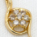 ノンブランド NON BRAND ダイヤモンド 0.25ct イエローゴールド K18YG ダイヤモンド ネックレス Au750 18K 18金 フラワークラスター スパイラルフレーム