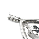 ノンブランド NON BRAND ダイヤモンド プラチナシルバー Pt900 ダイヤモンド ペンダントトップ プラチナ Pt900 ティアドロップ 透かしデザイン フラワー