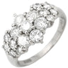 ノンブランド NON BRAND ダイヤモンド 1.50ct パヴェ プラチナシルバー Pt900 ダイヤモンド リング 指輪 プラチナ900 デザインリング ラウンドブリリアント 17石 15号