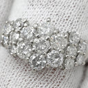 ノンブランド NON BRAND ダイヤモンド 1.50ct パヴェ プラチナシルバー Pt900 ダイヤモンド リング 指輪 プラチナ900 デザインリング ラウンドブリリアント 17石 15号