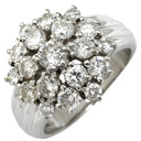 ノンブランド NON BRAND ダイヤモンド 2.12ct プラチナシルバー Pt900 ダイヤモンド リング 指輪 プラチナ フラワーモチーフ クラスターリング 12.5号