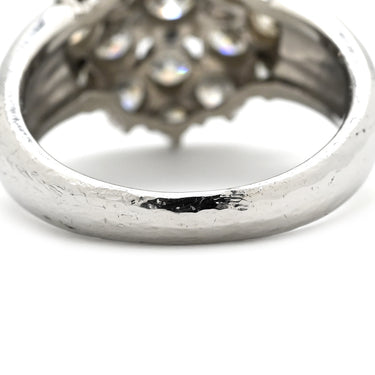 ノンブランド NON BRAND ダイヤモンド 2.12ct プラチナシルバー Pt900 ダイヤモンド リング 指輪 プラチナ フラワーモチーフ クラスターリング 12.5号