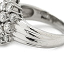 ノンブランド NON BRAND ダイヤモンド 2.12ct プラチナシルバー Pt900 ダイヤモンド リング 指輪 プラチナ フラワーモチーフ クラスターリング 12.5号