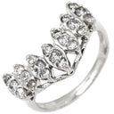 ノンブランド NON BRAND ダイヤモンド 0.50ct デザインリング プラチナシルバー Pt900 ダイヤモンド リング 指輪 プラチナ900 V字 Vライン ラウンドブリリアント 10.5号