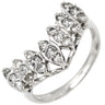 ノンブランド NON BRAND ダイヤモンド 0.50ct デザインリング プラチナシルバー Pt900 ダイヤモンド リング 指輪 プラチナ900 V字 Vライン ラウンドブリリアント 10.5号