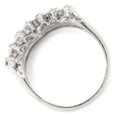 ノンブランド NON BRAND ダイヤモンド 0.50ct デザインリング プラチナシルバー Pt900 ダイヤモンド リング 指輪 プラチナ900 V字 Vライン ラウンドブリリアント 10.5号