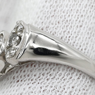 ノンブランド NON BRAND ダイヤモンド 0.50ct デザインリング プラチナシルバー Pt900 ダイヤモンド リング 指輪 プラチナ900 V字 Vライン ラウンドブリリアント 10.5号