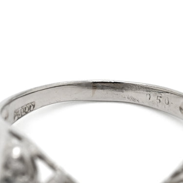 ノンブランド NON BRAND ダイヤモンド 0.50ct デザインリング プラチナシルバー Pt900 ダイヤモンド リング 指輪 プラチナ900 V字 Vライン ラウンドブリリアント 10.5号