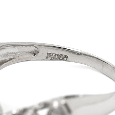 ノンブランド NON BRAND ダイヤモンド 0.50ct デザインリング プラチナシルバー Pt900 ダイヤモンド リング 指輪 プラチナ900 V字 Vライン ラウンドブリリアント 10.5号