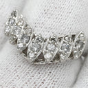 ノンブランド NON BRAND ダイヤモンド 0.50ct デザインリング プラチナシルバー Pt900 ダイヤモンド リング 指輪 プラチナ900 V字 Vライン ラウンドブリリアント 10.5号
