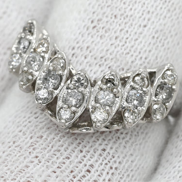 ノンブランド NON BRAND ダイヤモンド 0.50ct デザインリング プラチナシルバー Pt900 ダイヤモンド リング 指輪 プラチナ900 V字 Vライン ラウンドブリリアント 10.5号