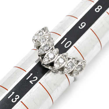 ノンブランド NON BRAND ダイヤモンド 0.50ct デザインリング プラチナシルバー Pt900 ダイヤモンド リング 指輪 プラチナ900 V字 Vライン ラウンドブリリアント 10.5号