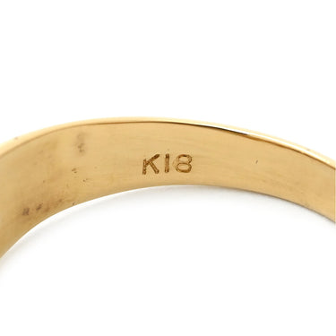 ノンブランド NON BRAND ダイヤ 0.50ct イエローゴールド K18YG ダイヤモンド リング 指輪 K18YG Au750 18K ステップライン レイヤードデザイン 12号