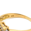 ノンブランド NON BRAND ダイヤモンド 0.50ct フラワーモチーフ イエローゴールド×プラチナシルバー K18YG Pt900 ダイヤモンド リング 指輪 18K 750 YG プラチナ900 コンビ 花 ラウンドブリリアント 13号