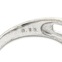 ノンブランド NON BRAND ダイヤモンド ホワイトゴールド K18WG ダイヤモンド リング 指輪 Au750 18K 18金 ウェーブ クロス しずく型 6P 6石 6粒 6号