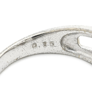 ノンブランド NON BRAND ダイヤモンド ホワイトゴールド K18WG ダイヤモンド リング 指輪 Au750 18K 18金 ウェーブ クロス しずく型 6P 6石 6粒 6号
