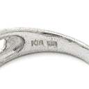 ノンブランド NON BRAND ダイヤモンド ホワイトゴールド K18WG ダイヤモンド リング 指輪 Au750 18K 18金 ウェーブ クロス しずく型 6P 6石 6粒 6号