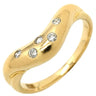 ノンブランド NON BRAND ダイヤモンド 0.10ct デザインリング イエローゴールド K18YG ダイヤモンド リング 指輪 18K 750 YG V字 Vライン 5P 5石 ラウンドブリリアント 10号