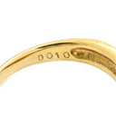 ノンブランド NON BRAND ダイヤモンド 0.10ct デザインリング イエローゴールド K18YG ダイヤモンド リング 指輪 18K 750 YG V字 Vライン 5P 5石 ラウンドブリリアント 10号