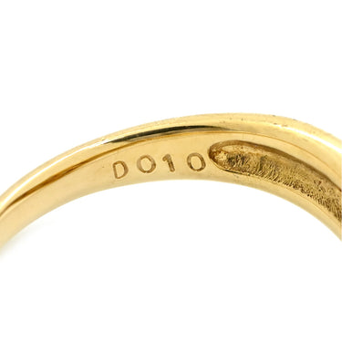 ノンブランド NON BRAND ダイヤモンド 0.10ct デザインリング イエローゴールド K18YG ダイヤモンド リング 指輪 18K 750 YG V字 Vライン 5P 5石 ラウンドブリリアント 10号
