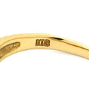 ノンブランド NON BRAND ダイヤモンド 0.10ct デザインリング イエローゴールド K18YG ダイヤモンド リング 指輪 18K 750 YG V字 Vライン 5P 5石 ラウンドブリリアント 10号