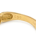 ノンブランド NON BRAND ダイヤ 0.30ct イエローゴールド K18YG ダイヤモンド リング 指輪 K18YG Au750 18K フラワーモチーフ 7粒 7石 7P 透かし彫り 11号