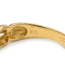 ノンブランド NON BRAND ダイヤ 0.30ct イエローゴールド K18YG ダイヤモンド リング 指輪 K18YG Au750 18K フラワーモチーフ 7粒 7石 7P 透かし彫り 11号