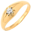 ノンブランド NON BRAND ダイヤモンド 0.11ct デザインリング イエローゴールド K18YG ダイヤモンド リング 指輪 18K 750 YG 1粒 1石 15号